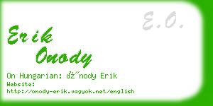 erik onody business card